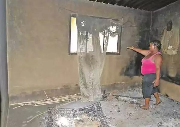 Omg! Jealous Lover Burns Down Two Houses After Finding Out His Girlfriend was Cheating (Photo)